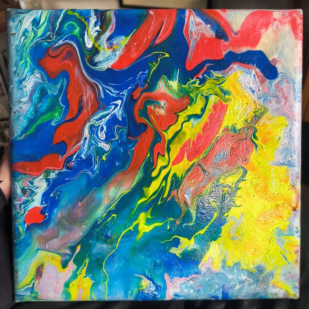 Handmade Vibrant Abstract Canvas Art